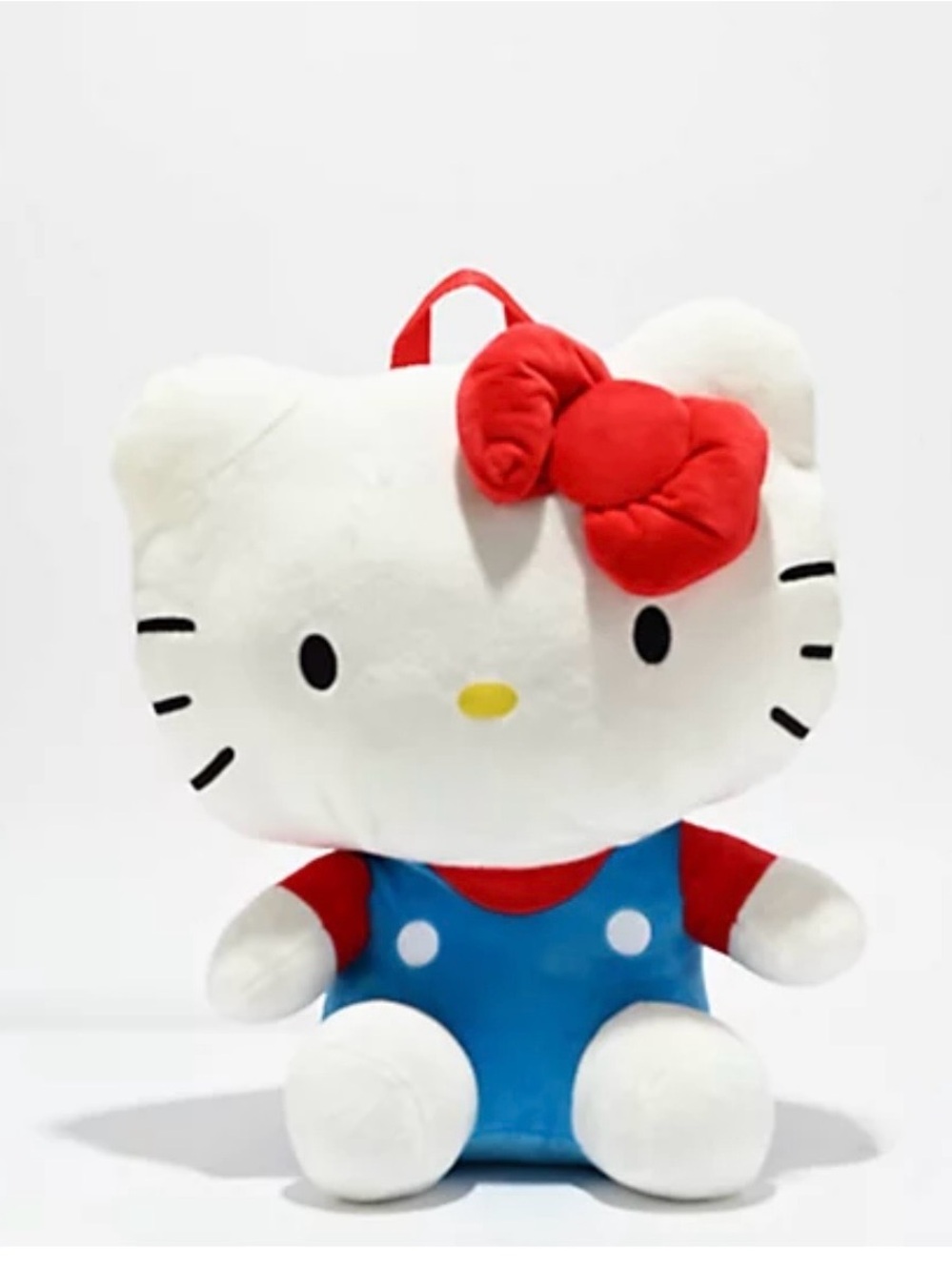 Sanrio Hello Kitty Plush Backpack - White NWT Red Bow and Blue Outfit - Picture 8 of 8